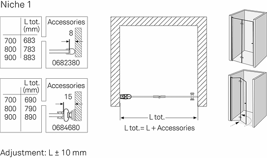 59902197 Душевая дверь складывающаяся IFO Space, SPNKB 900 левая - Вид №10