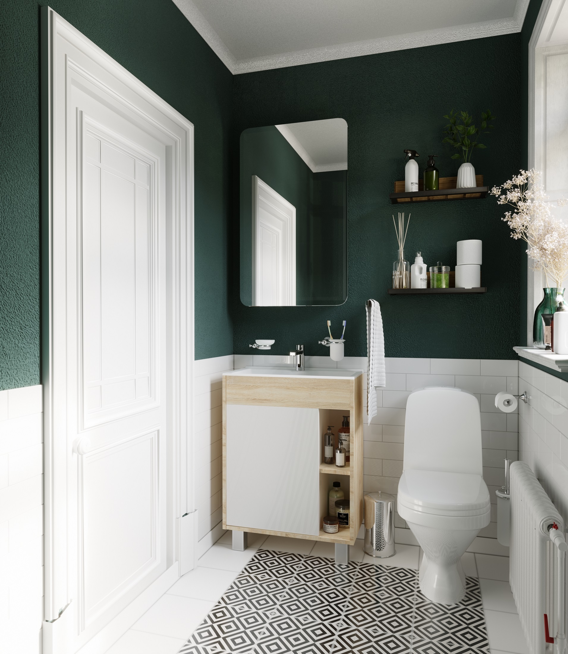 У83300 Тумба с раковиной Lido 60Н 1д. Дуб Сонома 1 Marka LIDO - Вид №1