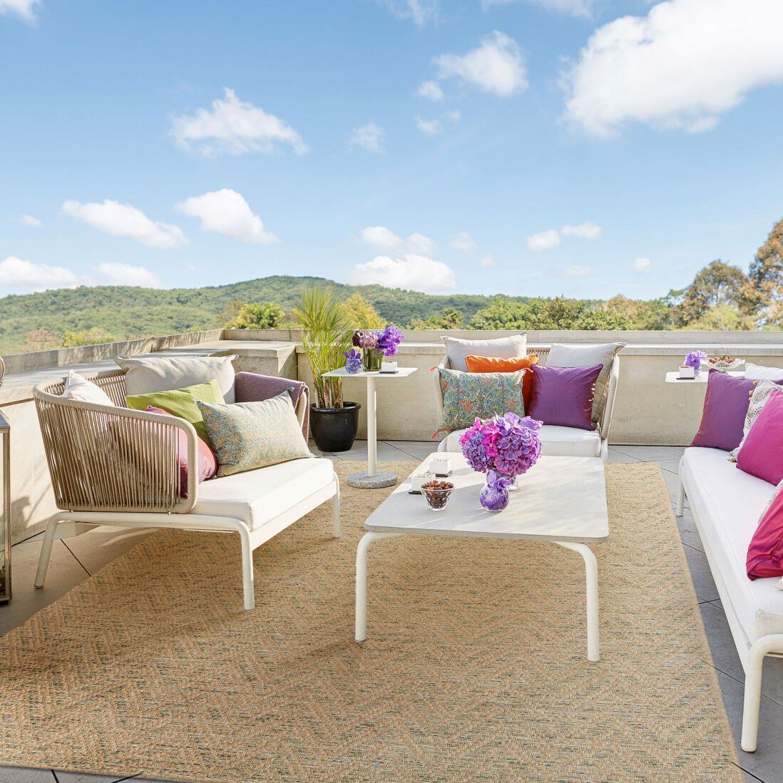 Прямоугольный напольный ковер с рисунком Ademi Outdoor ARCH-00008173 - Вид №1