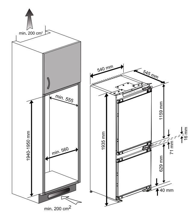 9168799 Встраиваемый холодильник Beko BCNA306E3S STDN-0149195 - Вид №11
