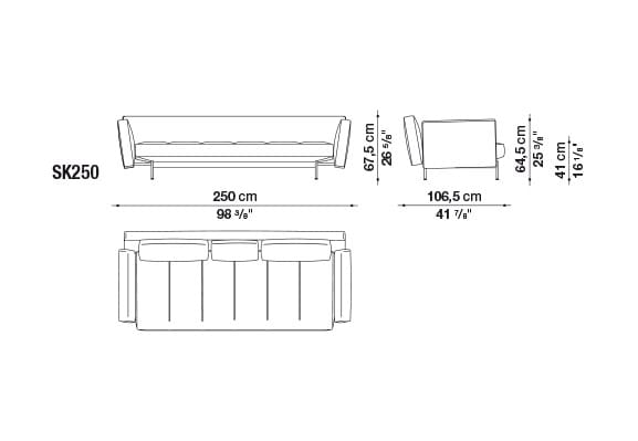 Кожаный диван с полуостровом B&B Italia SAKé ARCH-00023880 - Вид №24