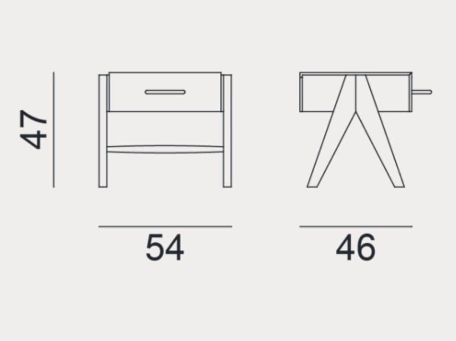 Тумбочка из ясеня Gervasoni Пирс ARCH-00016611 - Вид №2