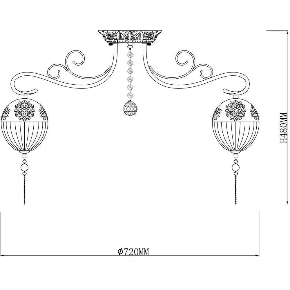 Люстра «Grace» 655/8PL 8хЕ14х40 Вт цвет белый/золотой Escada STLM-2040595 - Вид №9