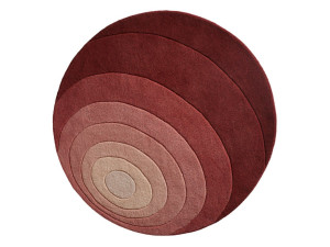 Круглый шерстяной ковер с геометрическим рисунком