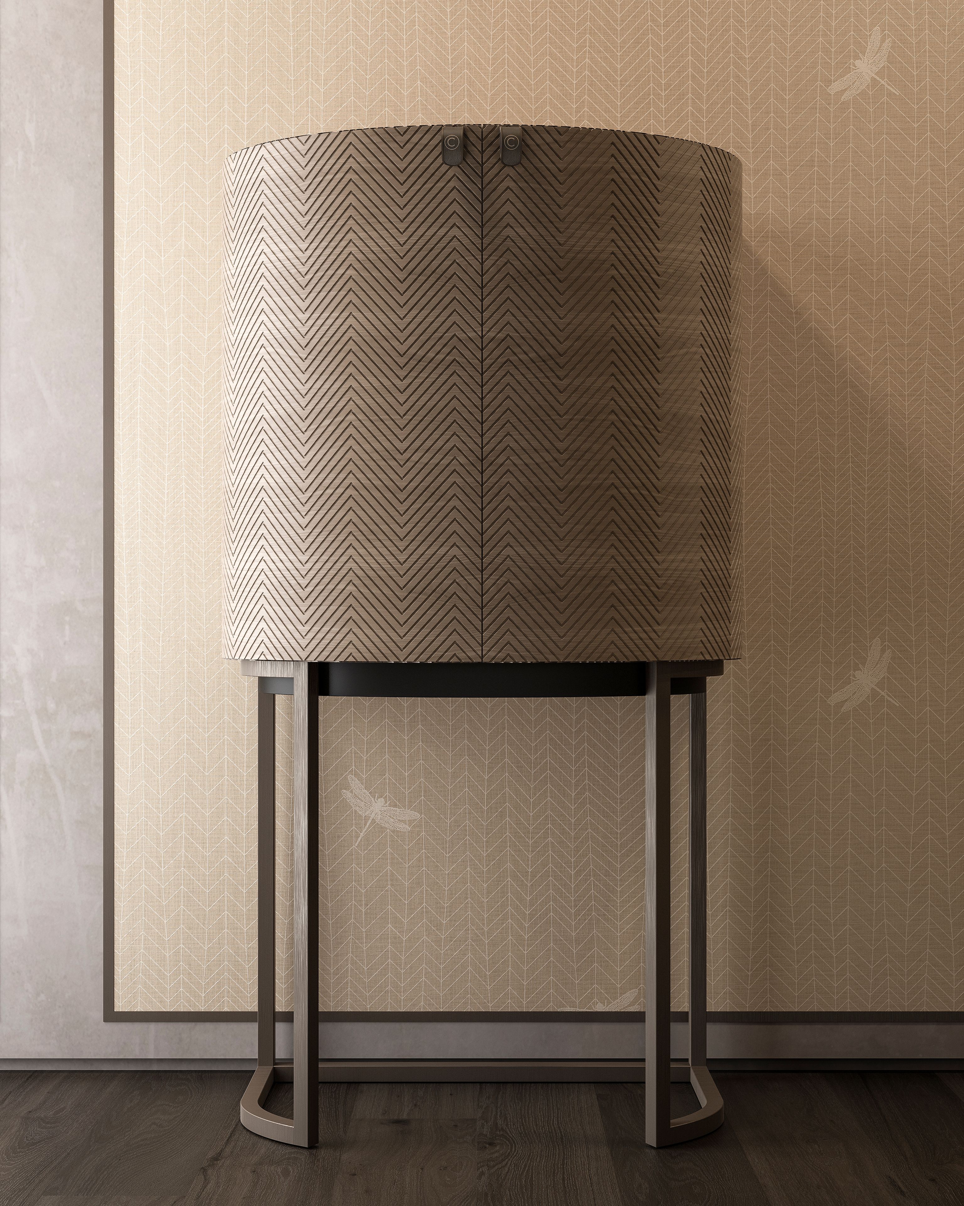 Деревянный и металлический барный шкаф с подносом CPRN HOMOOD Dragonfly ARCH-00125222 - Вид №3