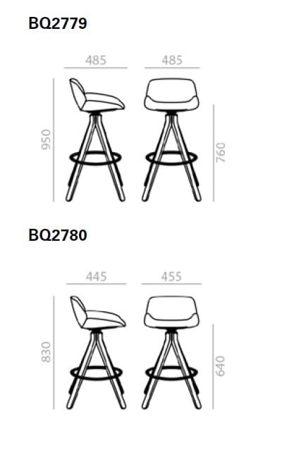 Высокий поворотный стул Andreu World Nuez ARCH-00123906 - Вид №2