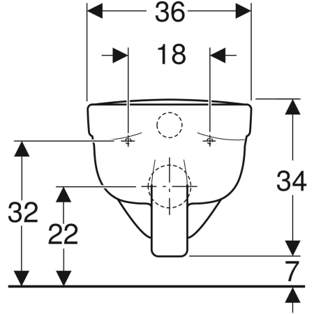 202160000 Подвесной унитаз горизонтальный смыв Geberit Renova Plan Geberit  - Вид №3