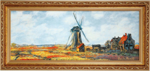 10638403 Goebel Каpтина ."Поле тюльпанов" 27*57 MO Фарфор