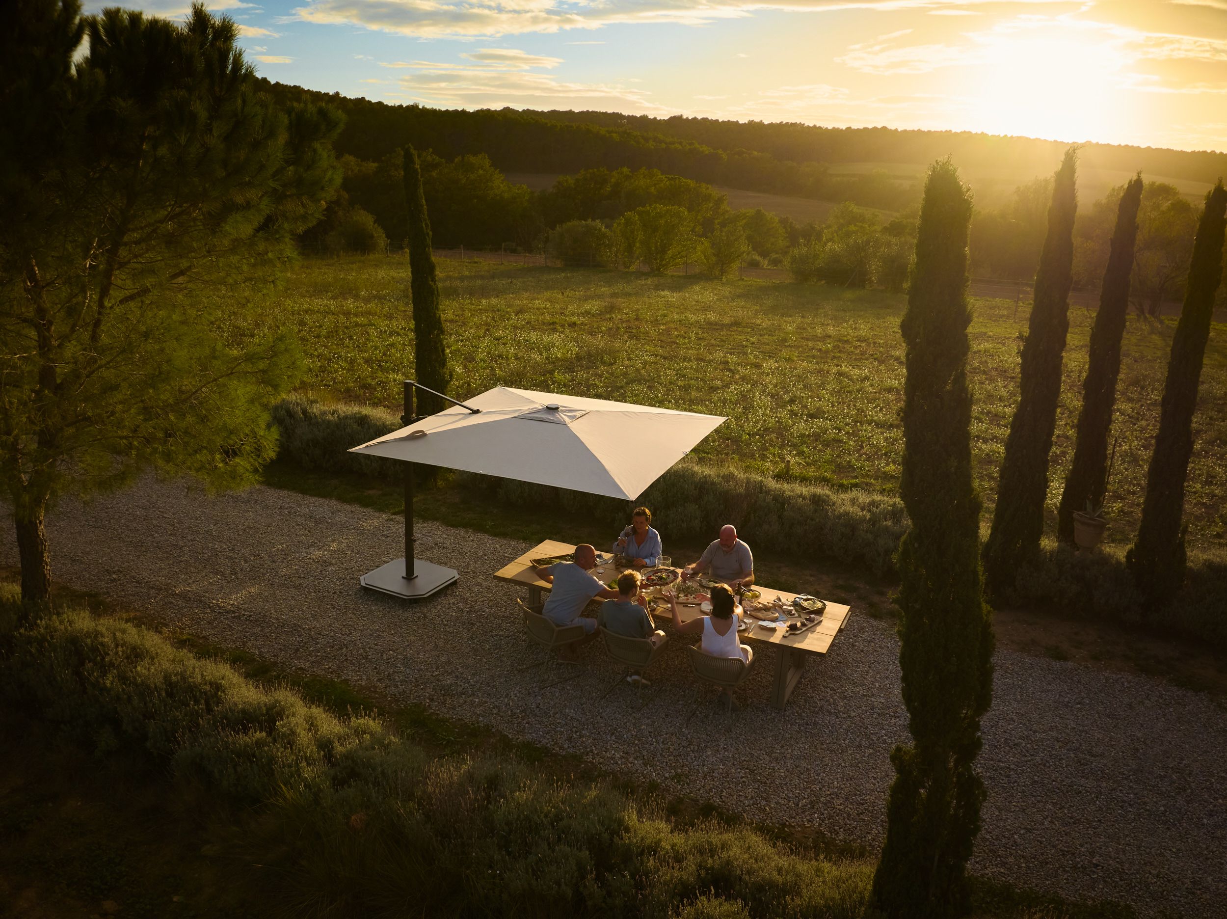 Алюминиевый и деревянный прямоугольный садовый стол Jardinico Nature ARCH-00004270 - Вид №3
