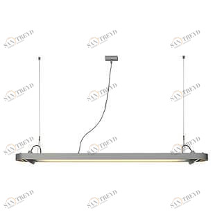 Подвесной светильник серебристый пластиковый SLV Aixlight R Office 159124 SLV ДИЗАЙНЕРСКИЕ, AIXLIGHT R OFFICE 00-3889655 Серебро 
