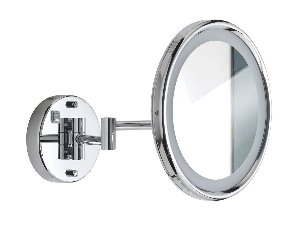 Настенное встроенное освещение металлическое круглое увеличительное зеркало GEDY SARAH ARCH-00096615