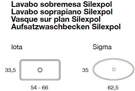 Накладная раковина на столешницу  овальная Fiora Silexpol sun-id-1455665 - Вид №5