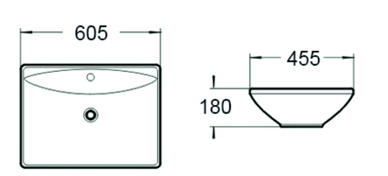Раковина чаша SL-1015 SANTILINE  - Вид №1