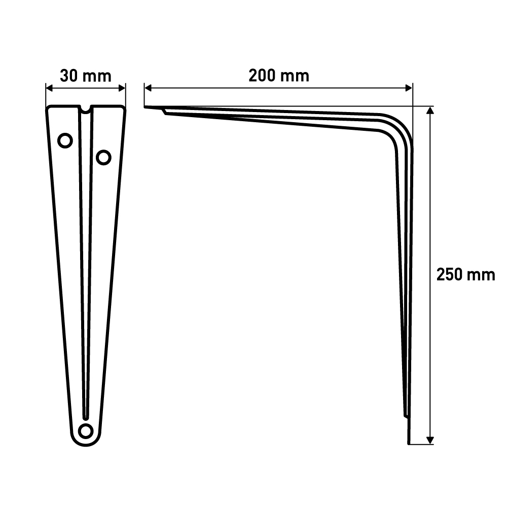 Кронштейн  Практичный, 250х200 мм, черный LJPS0146 Public Steel Россия  - Вид №6