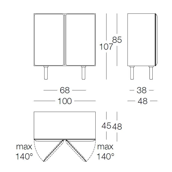 Шкаф с распашными дверцами из войлока Magis Tacito ARCH-00113773 - Вид №13