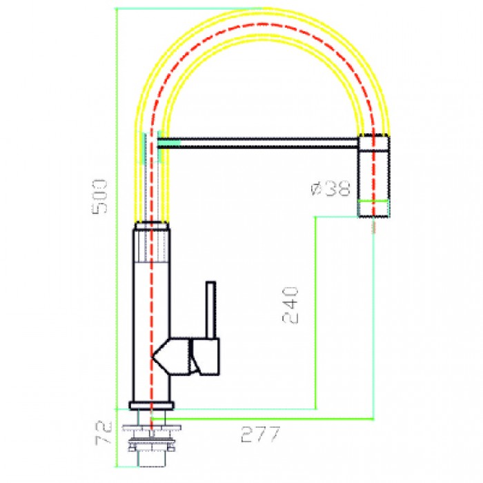 Zorg SZR-2141 Master Смеситель для кухни Zorg 503х277  - Вид №2