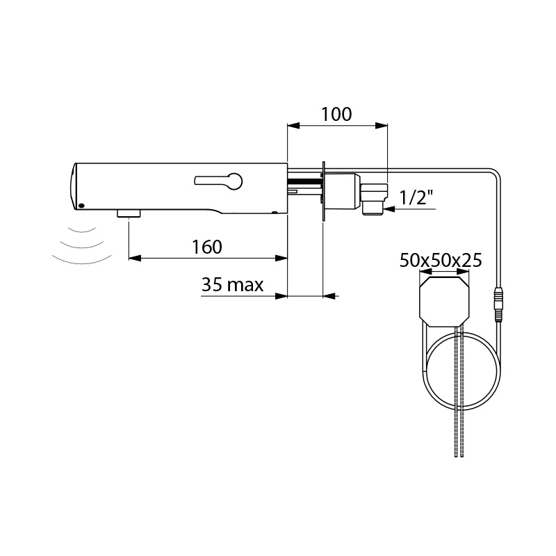 493400 Сенсорный смеситель TEMPOMATIC MIX 4 DELABIE  - Вид №1