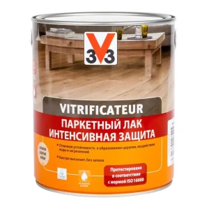 Лак паркетный V33 водный прозрачный 2.5 л