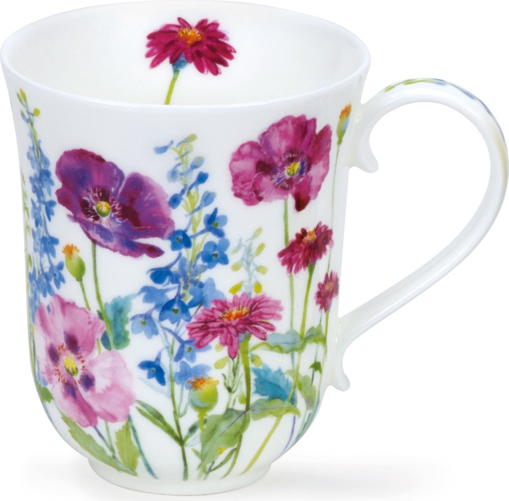 10648641 Dunoon Кружка Dunoon "Загородные цветы в лиловых тонах.Бремор" 330мл Фарфор костяной 