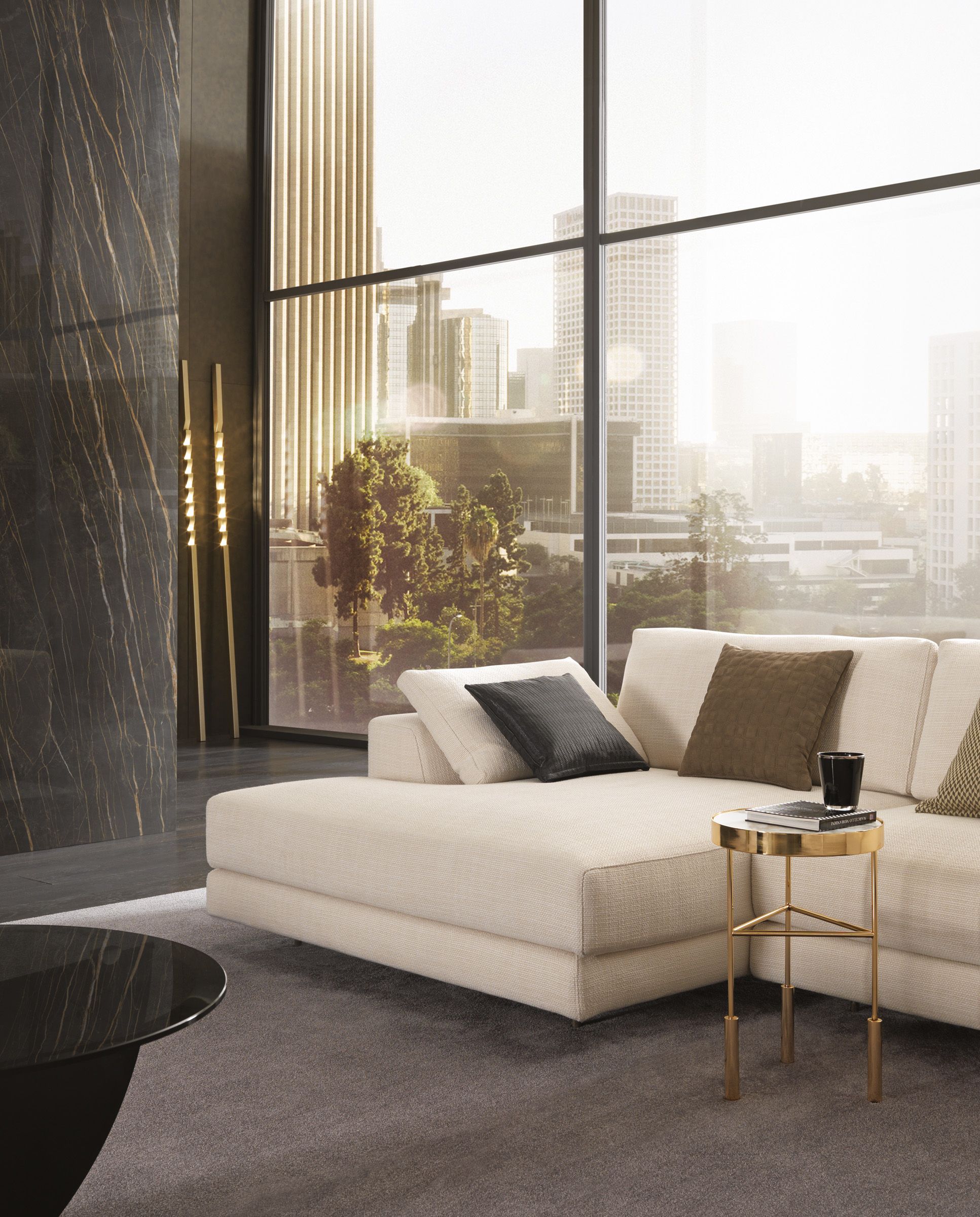 Угловой диван из ткани MisuraEmme ARGO ARCH-00053272 - Вид №2