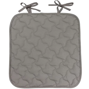 LINEN WAY — стеганая подушка-галета для стула с завязками, серый 84864746