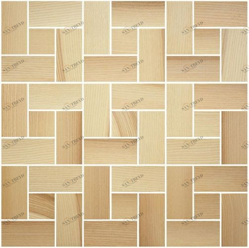 Мозаика и 3D панели из дерева Da Vinci Мозаика Ritmo Select 068 Ясень Селект (Гладкая) 324х324 мм 1301100068