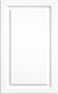 Фасады для кухни Классика Фрезеровка «Прямоугольник+» 101 Белый