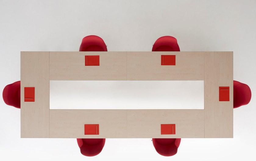 Manerba Прямоугольный деревянный стол для переговоров You-eco sun-id-1400188 - Вид №1