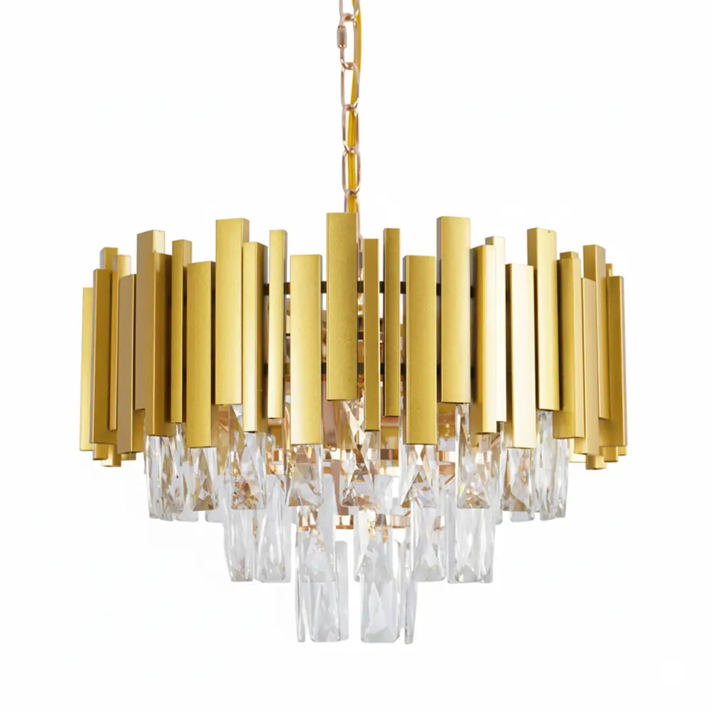 Люстра подвесная Frida 5 ламп 15 м² цвет золото/прозрачный ESTARES STLM-2200846 - Вид №2