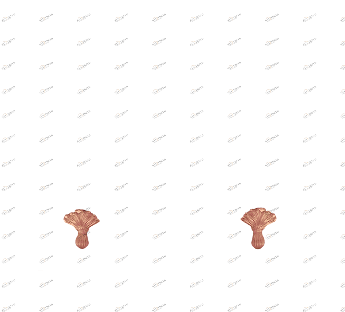 Gentry Home Bexley Cast iron bathtubs with feet Flower rose gold GH101936 