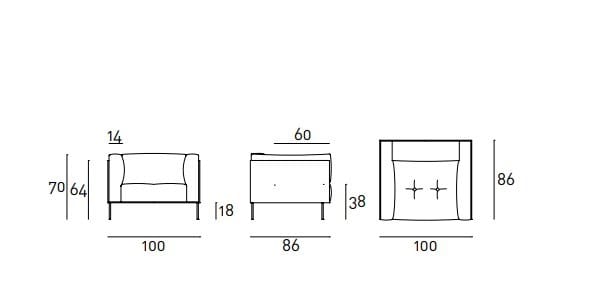 Кресло Living Divani Rod ARCH-00053312 - Вид №5