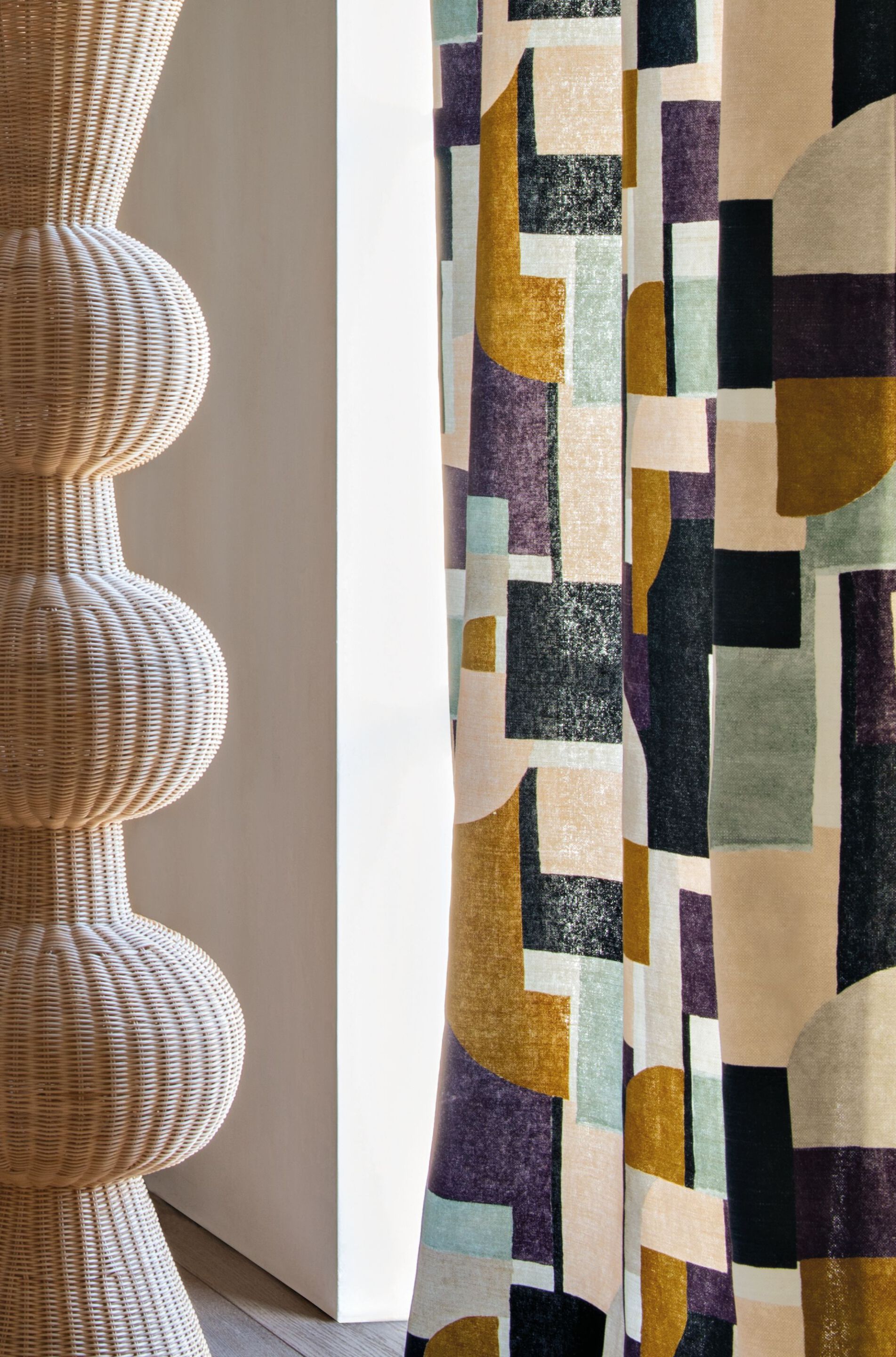 Многоцветная моющаяся ткань из хлопка и льна Casamance Paris Texas ARCH-00000407 - Вид №3