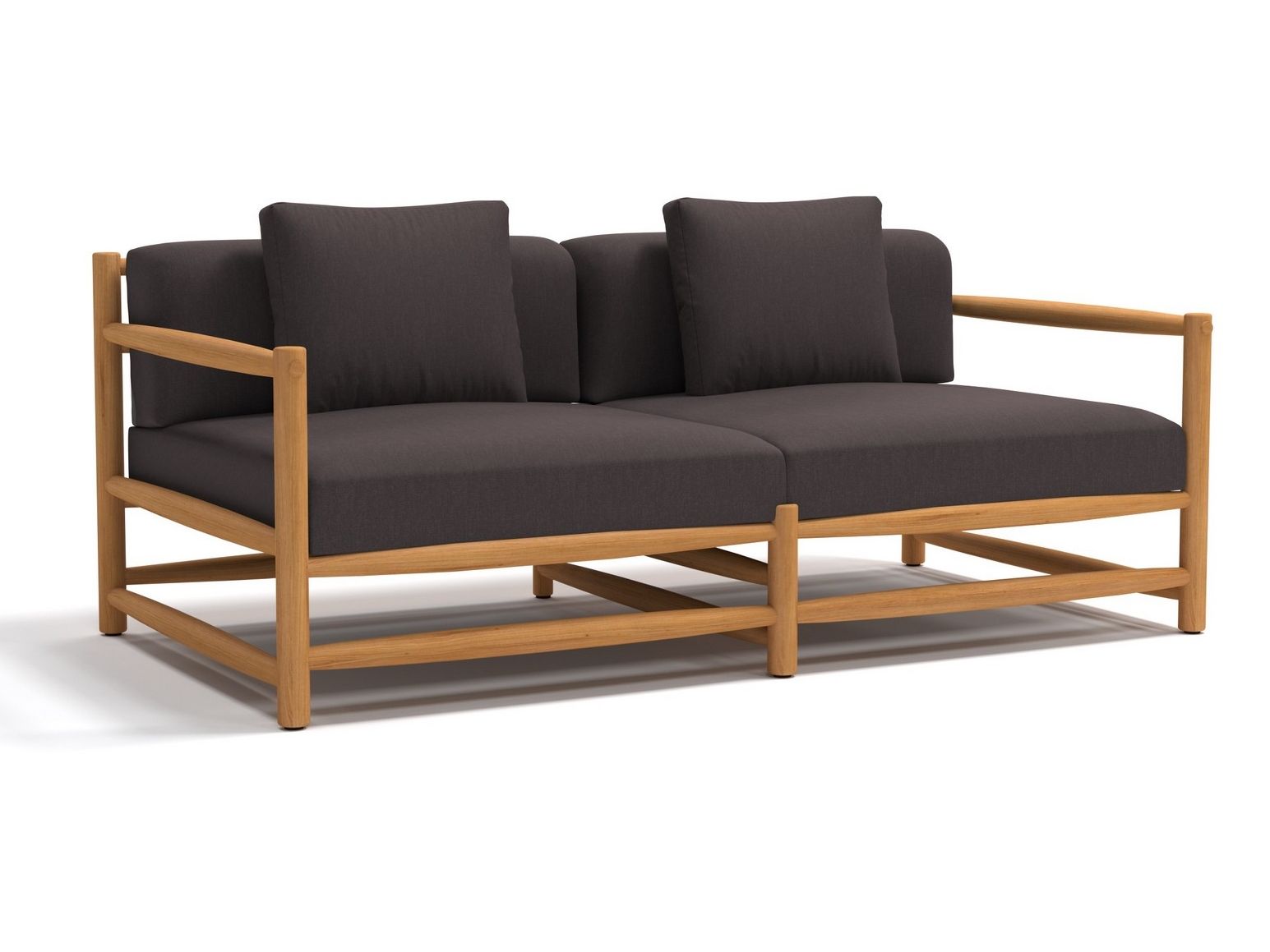 Садовый диван из тикового дерева с тканевыми подушками Skargaarden Saltholm ARCH-00048140 - Вид №1