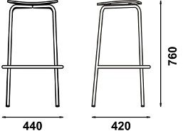 Adico Барный стул высокий с подставкой для ног Palma sun-id-1453320 - Вид №1