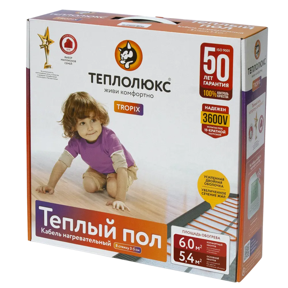 Нагревательный кабель для теплого пола Теплолюкс 50 м, 900 Вт STLM-2061342 - Вид №4