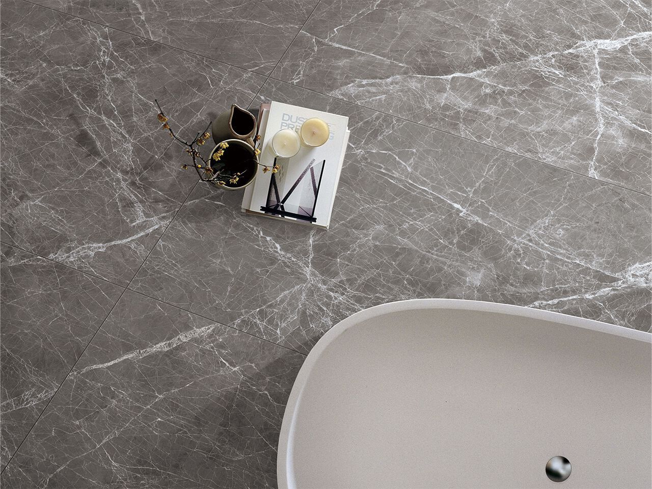 Пол / керамогранит с мраморным эффектом GANI MARBLE TILES CLAROS GREY (LIGHT) ARCH-00083700 - Вид №1