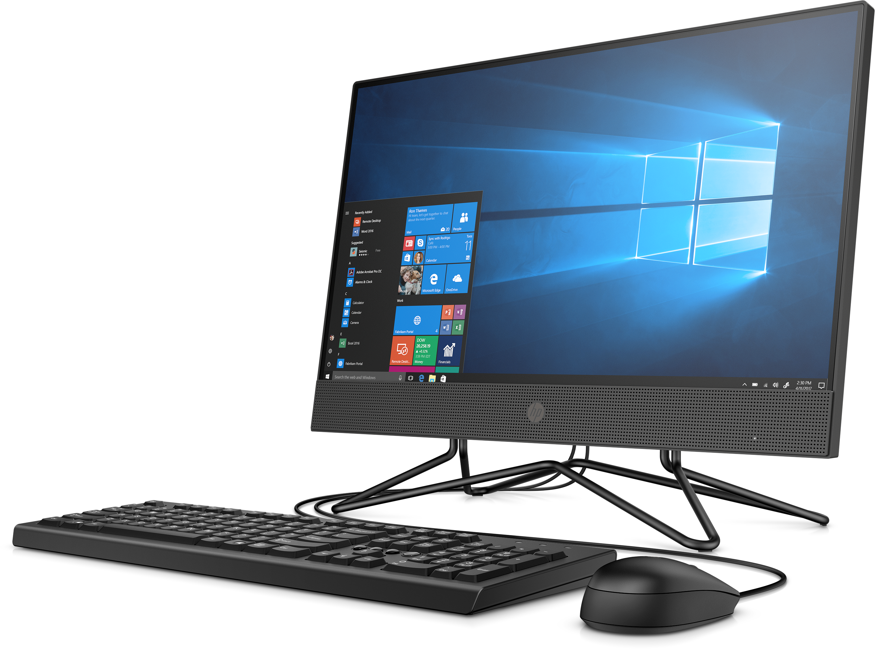 9UG18EA#ACB 200 g4 aio 21,5" nt 21.5"(1920x1080 (матовый))/intel core i3 10110u(2.1ghz)/8192mb/256pcissdgb/dvdrw/wifi/war 1y/w10pro + iron gray HP Santreyd  - Вид №1