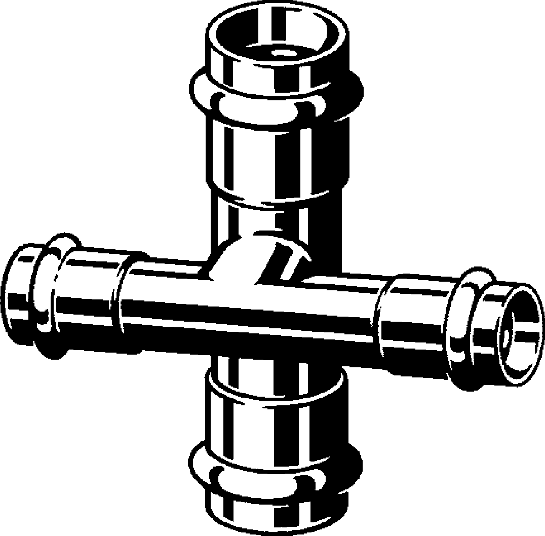 601 164 Модель 1148 Трубопроводные системы  Prestabo  Линейный коллектор, крестовины Santreyd  - Вид №1