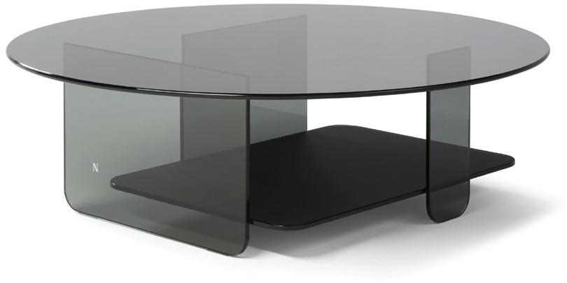Natuzzi Круглый стеклянный журнальный столик с журнальной стойкой sun-id-1386455 - Вид №1