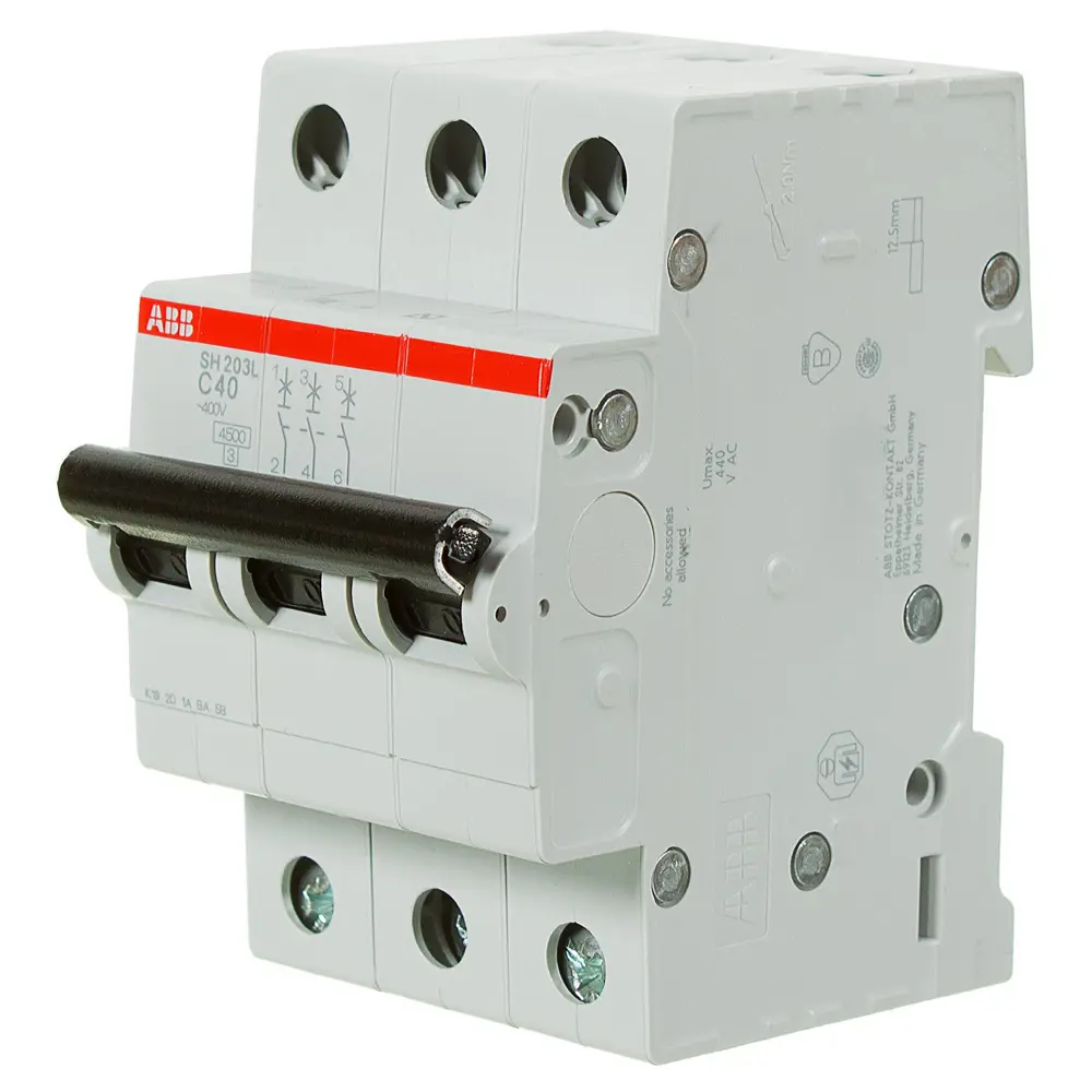 Автоматический выключатель ABB SH203L 3P C40 А 4.5 кА 2CDS243001R0404 10061966 STLM-2072117 