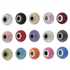 180101 Бусина стеклянная цветн. 14 мм 2 шт в тубе кристалл Сваровски