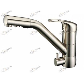 Zorg ZR 400 KF-12 Nickel Смеситель для кухни Zorg 210х225 