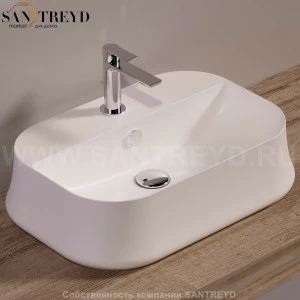 SH09BIANCOMATT Накладная раковина на столешницу  прямоугольная Simas Sharp