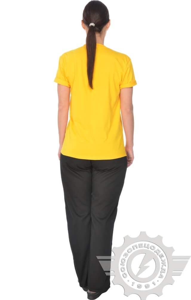 4958143 Футболка желтая  Одежда для официантов  размер 3XL(56-58) Спецодежда  - Вид №11