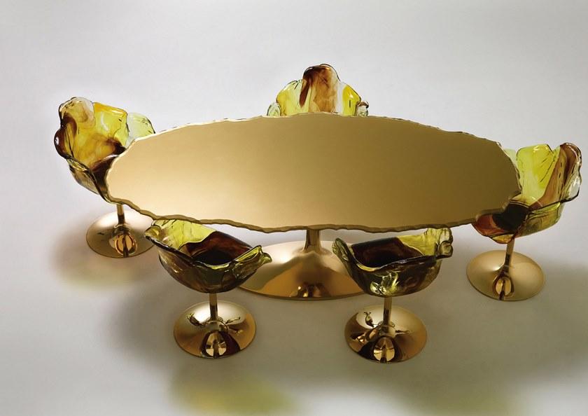 edra Стол со столешницей из расписного стекла sun-id-1490936 - Вид №2