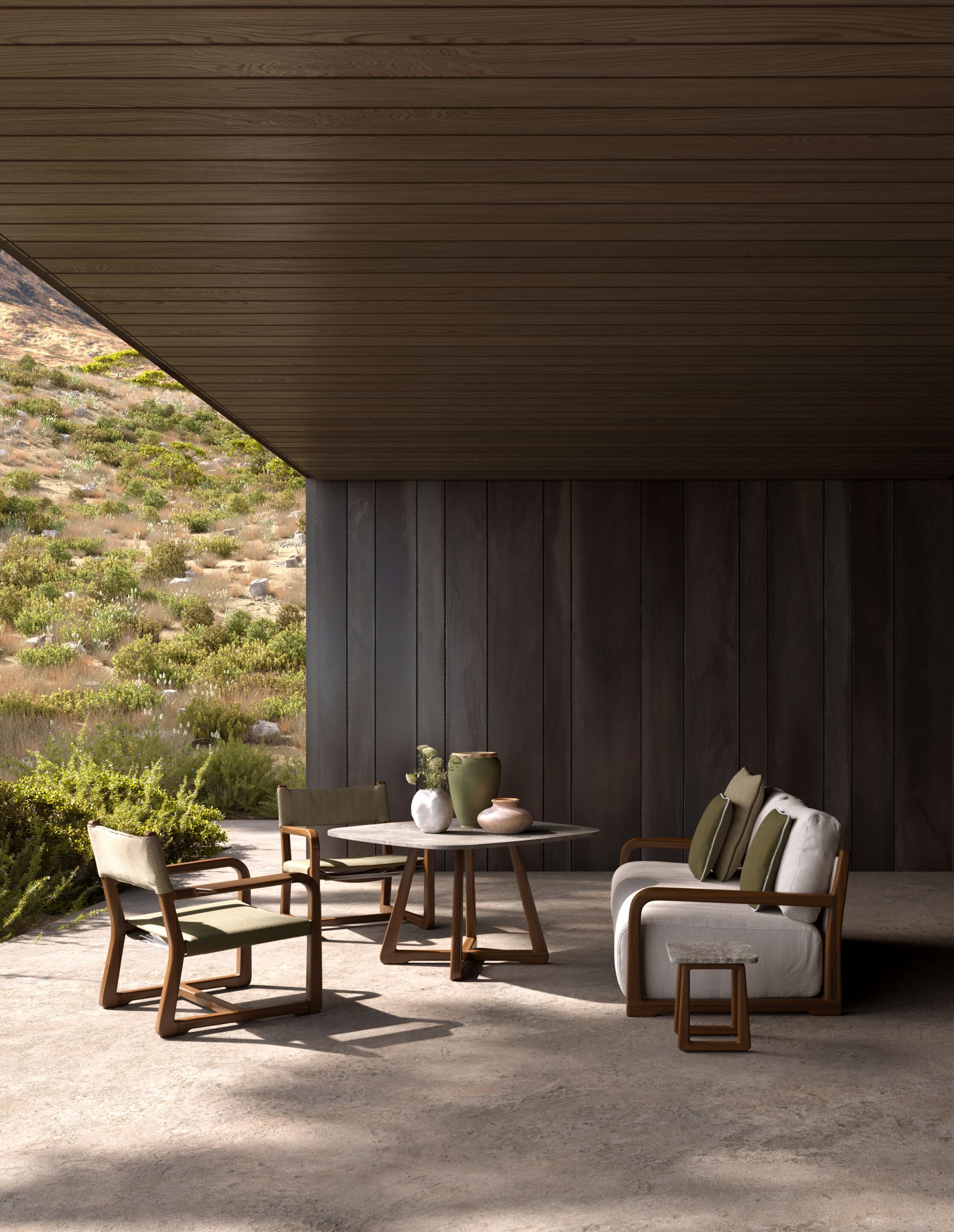 3-местный садовый диван Exteta Loro Piana Interiors, Стулья Delight от Exteta ARCH-00053263 - Вид №6