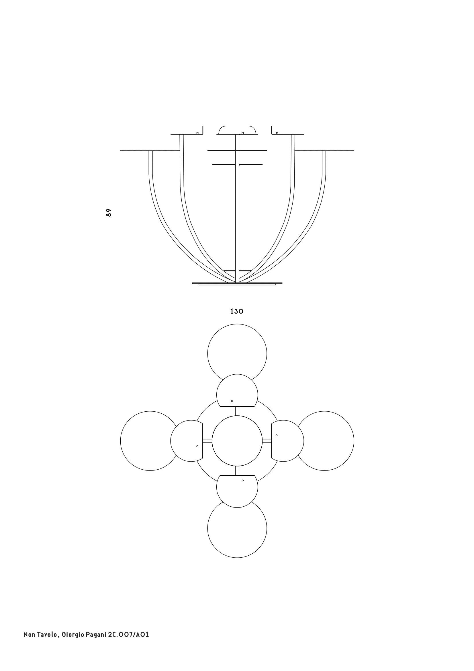 Окрашенный металлический стол Orografie NONTAVOLO ARCH-00063755 - Вид №7