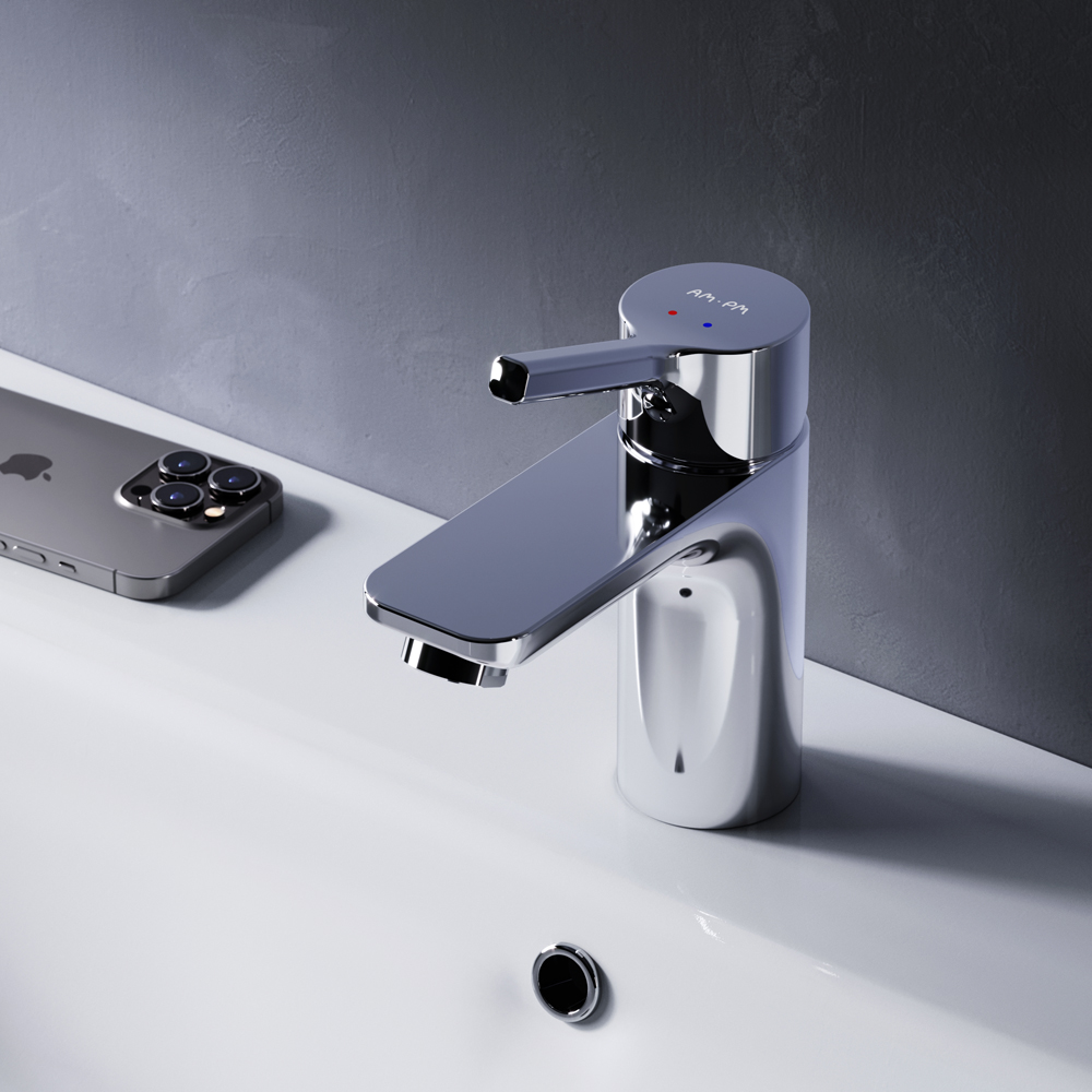 F85B02100 смеситель для умывальника излив 100 мм хром шт AM.PM X-Joy S 