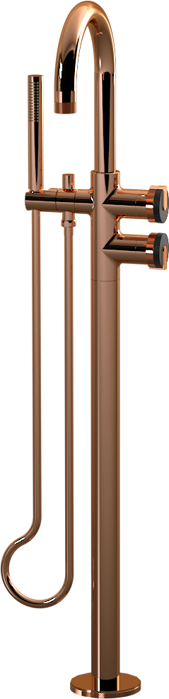 E-11554-R1MBK-L1RG-RG Смеситель напольный отдельностоящий (внешняя часть) GRAFF MOD+