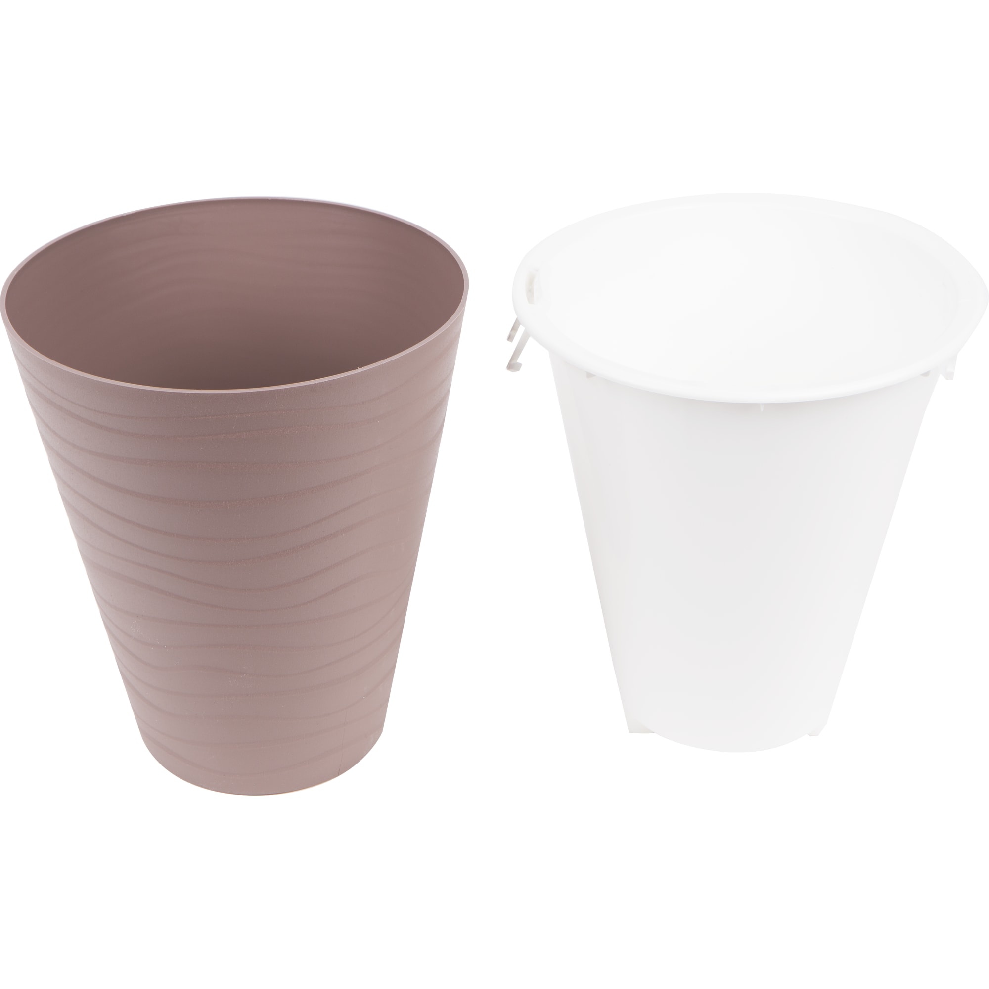 82095614 Горшок цветочный ø17 h20 см v2.8 л пластик коричневый Валенсия Santreyd - Вид №1